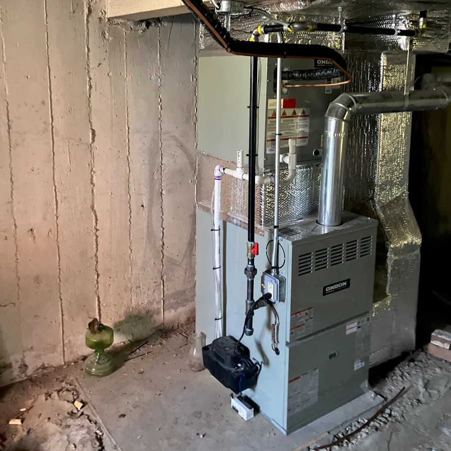 install high efficiancy furnace with ac coil-040